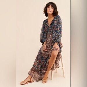 Free People Estelle Chiffon Printed Maxi Dress